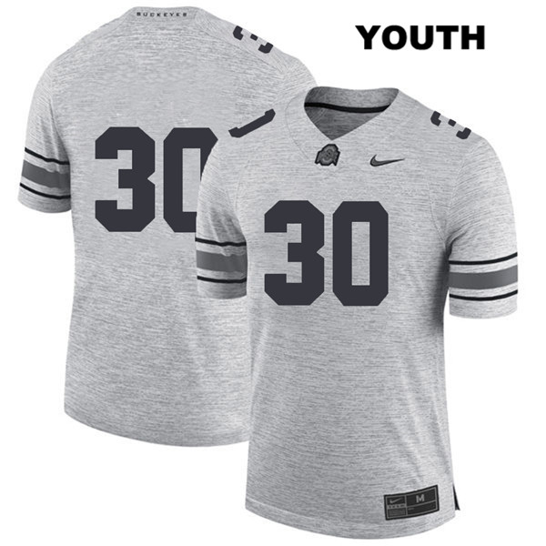 Ohio State Buckeyes Youth Demario McCall #30 Gray Authentic Nike No Name College NCAA Stitched Football Jersey BZ19B27QO